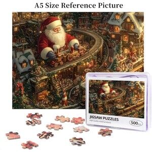 Holiday Santa Puzzle 500 Piece Jigsaw Puzzle– 15x20.4 Inches NEW/SEALED